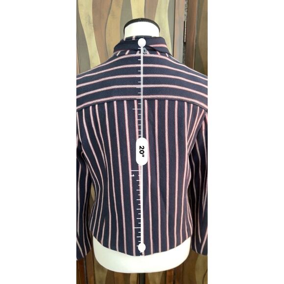 Banana Republic red, white and navy stripe jacket with bow tie. Size 6. - Picture 6 of 12